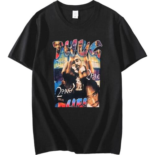 2021 Tupac 2pac Mens T-shirts Fashion Graphic Couple Tees Clothes Comfortable Oversize Top Unisex Funny Comfortabled Streetwear