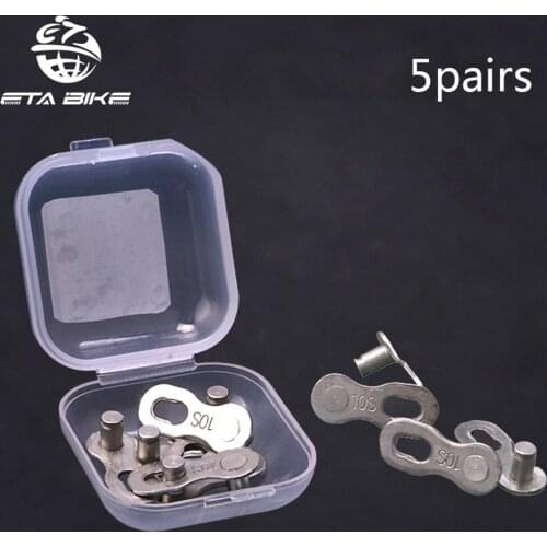 5 Pairs Bicycle Chains Connector For 6-12 Speed Quick Master Link Joint Chain Aluminum Alloy Silver/gold Bicycle Components