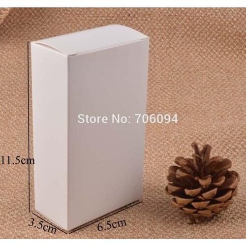 6.5*3.5*11.5cm Cosmetic/Jewerly white paper box 2.6''*1.4''*4.5'' gift boxes,Essential oil box,custom box logo 100pcs/lot