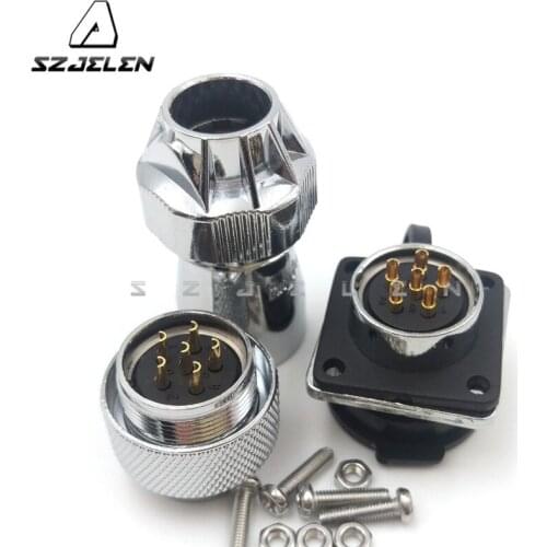 SZJELEN WS20 series 6 pin connector, Waterproof panel mount connector 6pin