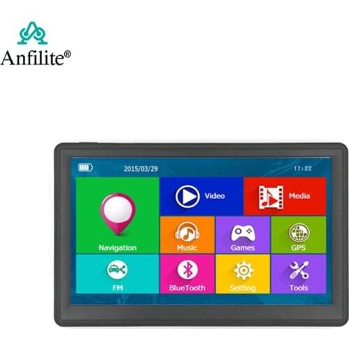 Anfilite Portable 7 inch Car GPS Navigation FM Bluetooth AVIN WinCE Truck gps navigators MTK 256M 8GB latest Europe Russia Map