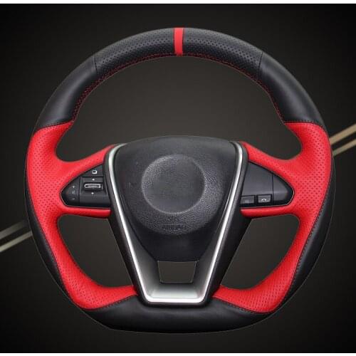 Car Braid On The Steering Wheel Cover for Nissan Lannia 2015 Maxima 2016 DIY Interior Car-styling Auto Braiding Covers Accessory