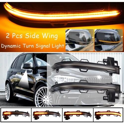 Side Rearview Mirror Indicator Blinker Light Sequential Dynamic Turn Signal For BMW X3 X4 X5 X6 F25 LCI F26 F15 F16 2014 - 2018