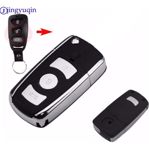 Jingyuqin 10PS Remote Folding Car Key Shell Cover Fob Case for Kia Hyundai Elantra Sonata Genesis Santa Fe Accent K2 K3 K5
