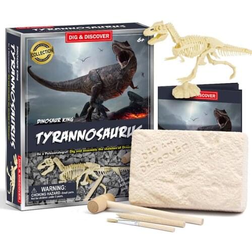 Kids DIY Assembly Dinosaur Skeleton Excavation Dig Up Kit Archaeological Toy