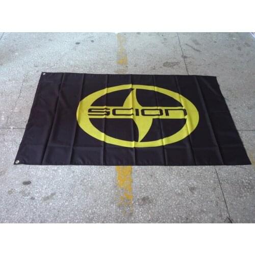 For scion flag , can custom print file,90X150CM size,100% polyster,scion banner
