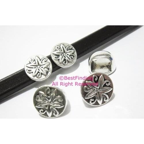 Licorice leather slider 10x7mm Petunia style Licorice leather findings -LF41