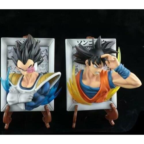 Dragon Ball Animation Peripheral Wukong Vegeta Photo Frame Refrigerator Magnet Boxed Action Humanoid Toy Model Childrens Gift