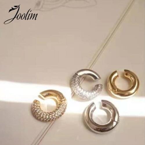 Joolim High End PVD Plated Hip-hop No Ear Holes Earring Drop Shipping Supplier