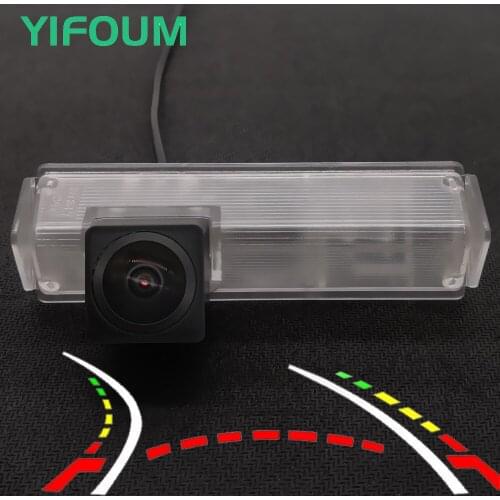 AHD Fisheye 12LED Dynamic Trajectory Car Rear View Camera For Mitsubishi Grandis Nativa Colt Pajero Montero Space Challenger