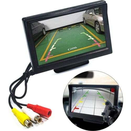 U90C Backup Rear View Camera Car Parking 360-degree Rotating Rearview Reverse Safety Vehicle Monitor System Mirror Video LCD