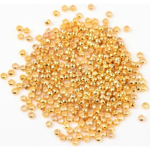 900pcs/lot 2mm Metal Round Beads Copper Alloy Positioning Beads Loose Beads For Jewelry Making Diy Handmade Accessories
