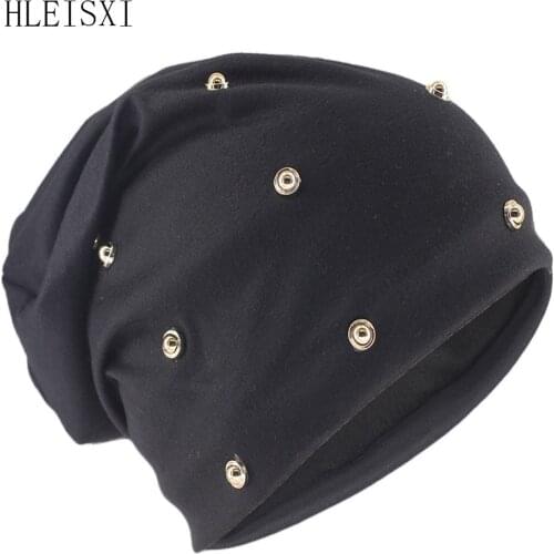 New DIY Fashion Adult Men Women Winter Beanies Skullies Casual Hip Hop Outdoor Warm Soft Wool Windproof Hat Ring Autumn Bonnet