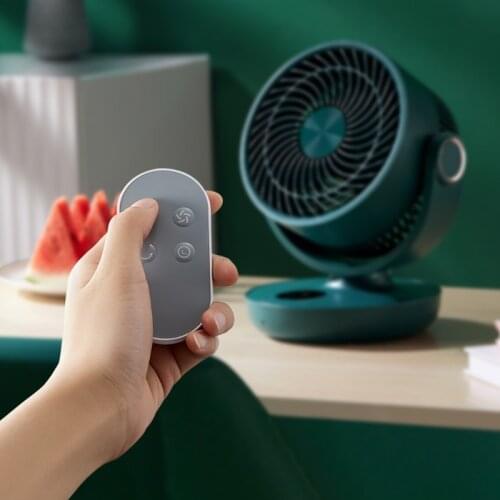 USB Desk Fan 10000mAh Battery Powered Fan Air Circulator Fan with Remote Control 4 Speeds Timing for Outdoor Room Office