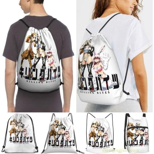 Killing Bites Women Purpose Drawstring Backpack Bags Men Outdoor Travel Backpacks For Gym Training Swimming Fitness Bag