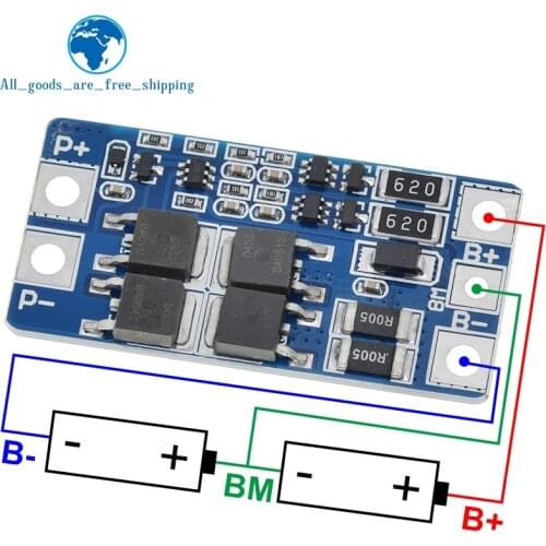 TZT 2S 10A 7.4V 18650 lithium battery protection board 8.4V balanced function/overcharged protection Good