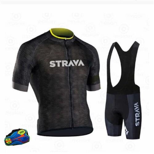 Maillot Cycling Jersey Bib Shorts Mtb Bike Downhill STRAVA Cycling Jersey Sets Bicycle Short Sleeve Cycling Clothing Bike