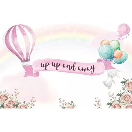 UP UP and Away Photography Background Holiday Celebration Party Decor Photo Booth Studio Prop
