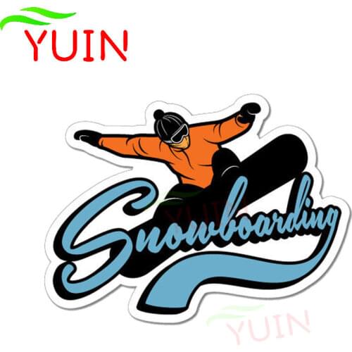 Funny Snowboarding Car Sticker Motorcycle Cars Accessories Personalized PVC Bumper Window Decoration Waterproof Decal 13*10cm
