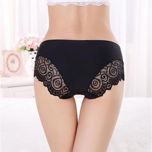 Womens panties Sexy High Quality Panties lace lingerie Thong Seamless Solid low-Rise Female Underwear Women