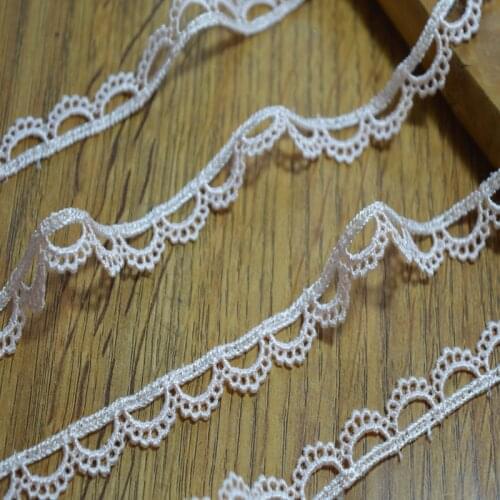 1.2cm 15Yds/Lot Wavy Pink Line Venise Lace Trim With Design For Wedding Bridal And Garment Decoration 1705209
