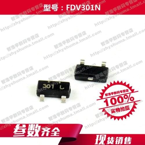 100% new origina FDV301N FDV301 SOT-23 301 single zener diode Free shipping best match
