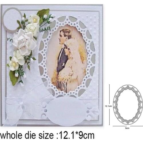 2020 dies Bride groom Letter Wedding Oval Frame metal cutting dies Scrapbooking dies paper knife mould blade punch stencils dies