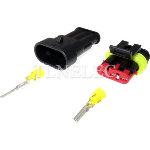 282087-1 282105-1 TE Tyco Amp 3 Pin Way Male Female Waterproof Electrical Auto Wire Harness Connector Auto Plug