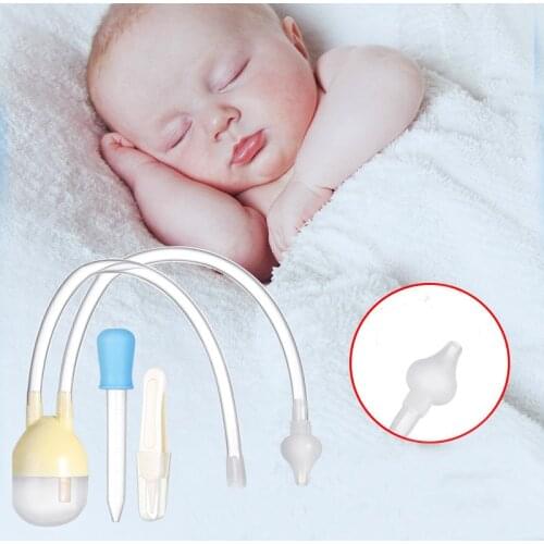 3Pc/Set Newborn Baby Safety Nose Cleaner Anti-Backwash Kids Vacuum Suction Nasal Aspirator Set Kids Medicine Dropper Accessories
