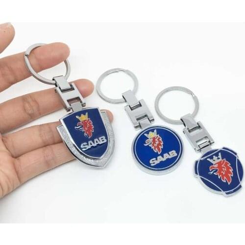 3D Metal Car Key Ring Keychain Key Holder Auto Keyrings For Saab 93 95 Saab 9-3 9-5 900 9000 car styling