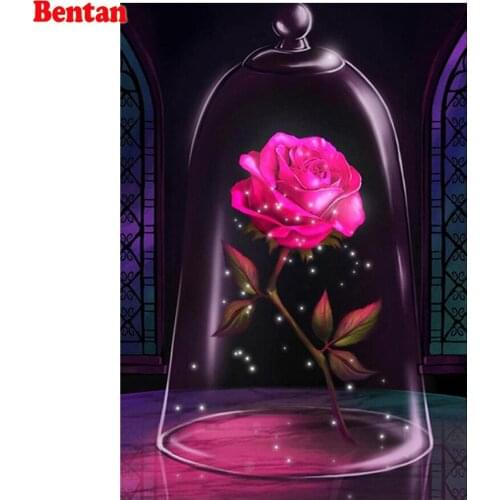 5D Square Round DIY Diamond Painting Red rose flower Diamond Embroidery Full Display Mosaic Rhinestone Design Dropshipping