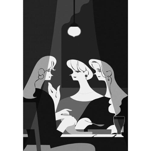 Abstract Character Image Cross Stitch Wall Art Painting Picture For Living Room Home Decoration Frameless JX664