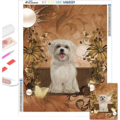 Broderie diamant 5D Diamond Painting Dog Full Drill Diamond Mosaic Animal Horse Picture Embroidery Art Home Decoration cuadros