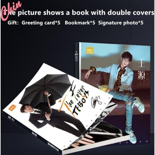 TFBOYS Wang Yuan Photobook Present Signature Photo Greeting card Bookmark Chinese Star Photo Album Fanshion Book Roy Wang PB