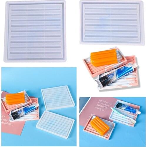 Crystal Epoxy Resin Mold Soap Storage Box Silicone Mould DIY Handmade Craft Tool A0NF