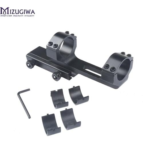 Mizugiwa Heavy Duty Flat Top Offset Ring 30mm/25.4mm One Piece QD Scope Mount Picatinny Rail 20mm For Hunting Airgun Riflescope