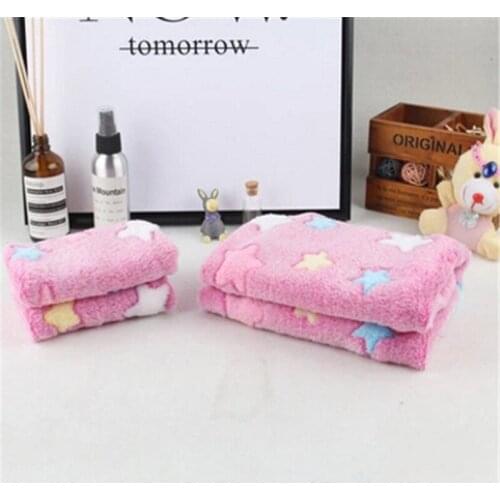 Dog Bed Mats Star Pattern Soft Flannel Fleece Warm Pet Blanket Sleeping Beds Puppy Cushion For Dogs