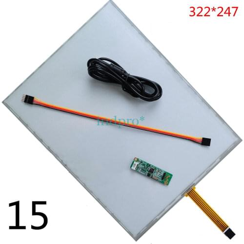 A set of 15-inch touch screen 5-wire resistive touch screen square screen