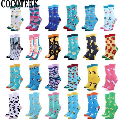 Harajuku Creative Streets Fashion Funny Women Socks Winter Warm Cotton Men Socks Unisex Couple Art Happy Hip Hop Street Long Sox