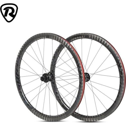 New RS carbon fiber disc brake road wheel set 4 Peilin 700C road wheel set disc brake 24 hole side pull carbon road bike wheels