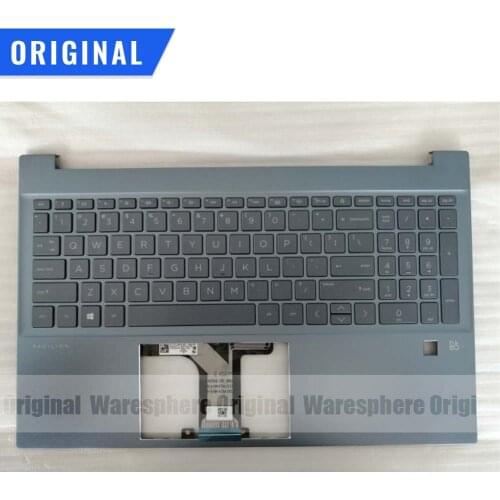 New Palmrest for HP Pavilion 15-EG Top Upper Case With Fingerprint Hole With Backlit Keyboard M08918-001 54G7HTATP30 Fog Blue