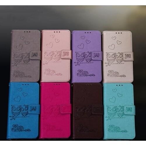 Owl Flip Cover Wallet Case For Samsung Galaxy A10 A20 A20E A30 A40 A50 A60 A70 S7 Edge S8 S9 S10 Plus S10e J4 J6 A6 A7 2018 Case