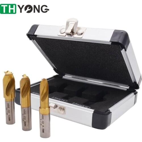 3Pcs HSS CO Rotary Spot Weld Cutter Sawtooth Point Countersink Drill Wood Metal Hole Cutter Solder Remover Drill 6.5mm 8mm 10mm