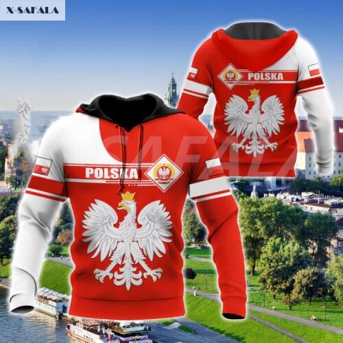 Poland Polska Country Emblem Flag 3D Printed Hoodie Man Women Pullover 1 Tracksuit Outwear Zipper Sweatshirt Casual Harajuku