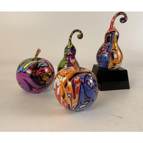 Creative Simple Fruit Water Transfer Painted Room Color Decorations Home Entrance Wine Cabinet Office Decorations Resin Crafts