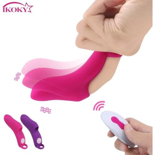 IKOKY Finger Vibrator Wireless Control Female Masturbator Sex Toys for Women G Spot Massage Clitoris Stimulator 9 Frequency