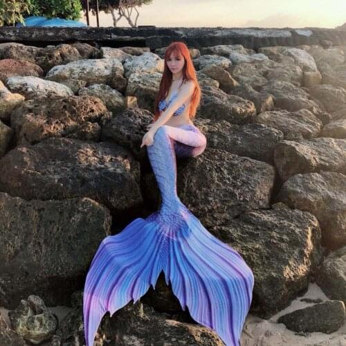 Customized Kids Adults Mermaid Tail with monofin Swimmable Filpper Costume for Women Cosplay Costumes Swimming Swimwear Costumes
