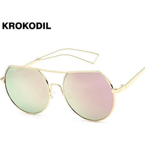 2019 Sunglasses Women Oval Fashion Female Men Retro Reflective Mirror Sunglasses men Candy Famous Brand Designer Oculos S114