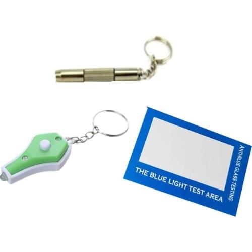 3PCS/SET LED Flashlight And Screwdriver With Blue Light Test Card For Anti Blue light Glasses