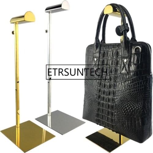 40pcs/lot Gold/Rose Gold/Silver Stainless Steel Freestanding Handbag Rack Women Handbag Stand Holder with Adjustable Height